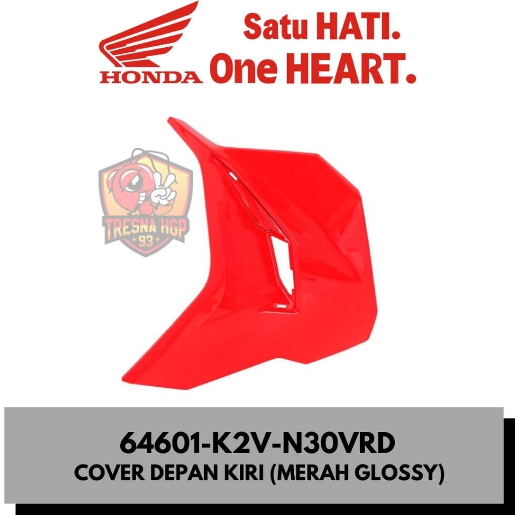 64601-K2V-N30VRD COVER DEPAN KIRI MERAH GLOSSY NEW VARIO 125 ESP K2V GEN 2 ORIGINAL | COVER L FRONT 