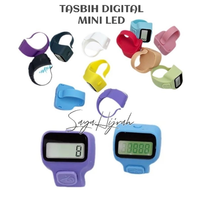 Cincin Zikir Tasbih Digital LED MINI Adjustable Ring