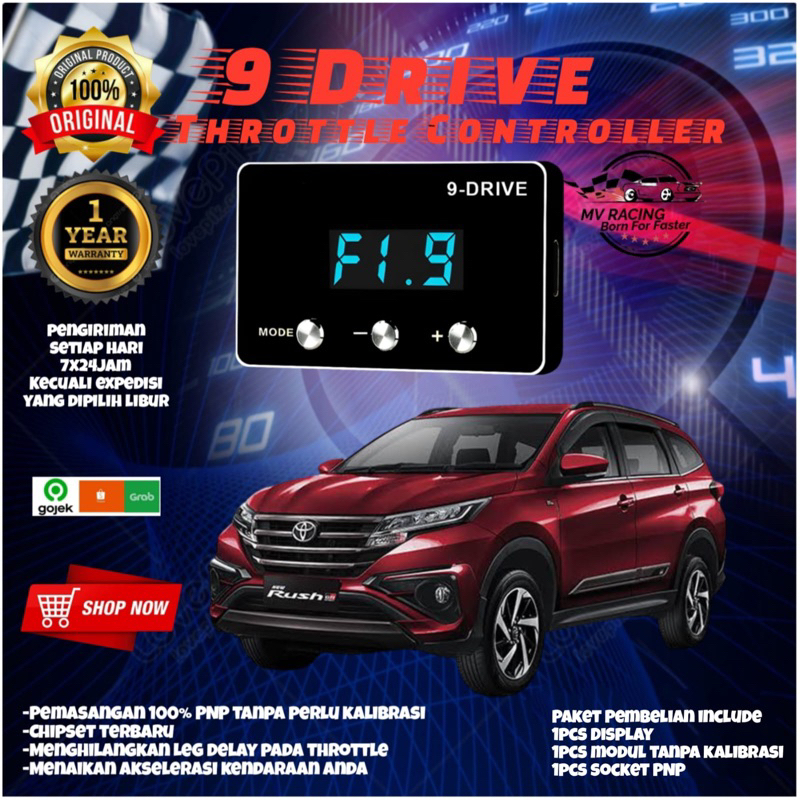 Original 9 Drive Throttle Controller TOYOTA ALL NEW RUSH 9Drive Piggyback Remap Ecu