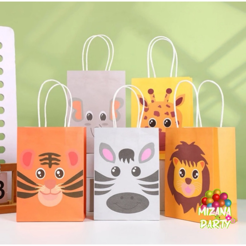 

paper bag animal / kantong kertas motif animal / tas souvenir karakter / tas kado
