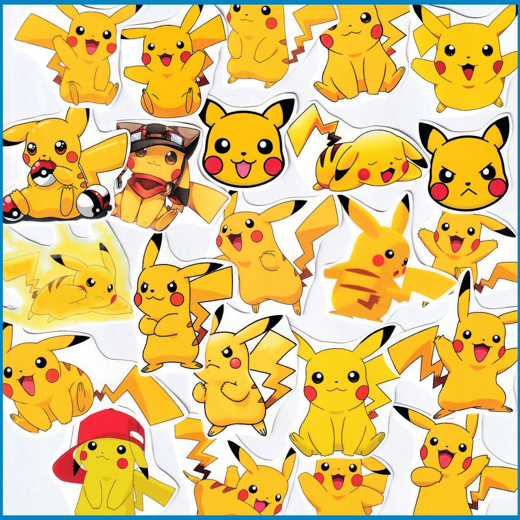 

23 PCS STICKER POKEMON PIKACHU - STIKER LAPTOP, AKSESORIS HP, HELM, TUMBLER