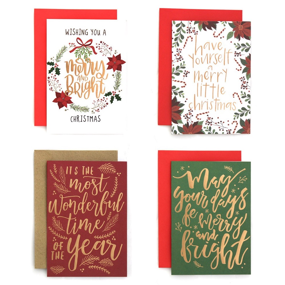 

HEMAT Kartu Natal Harvest Christmas Greeting Card isi 4 Xmas Joyful