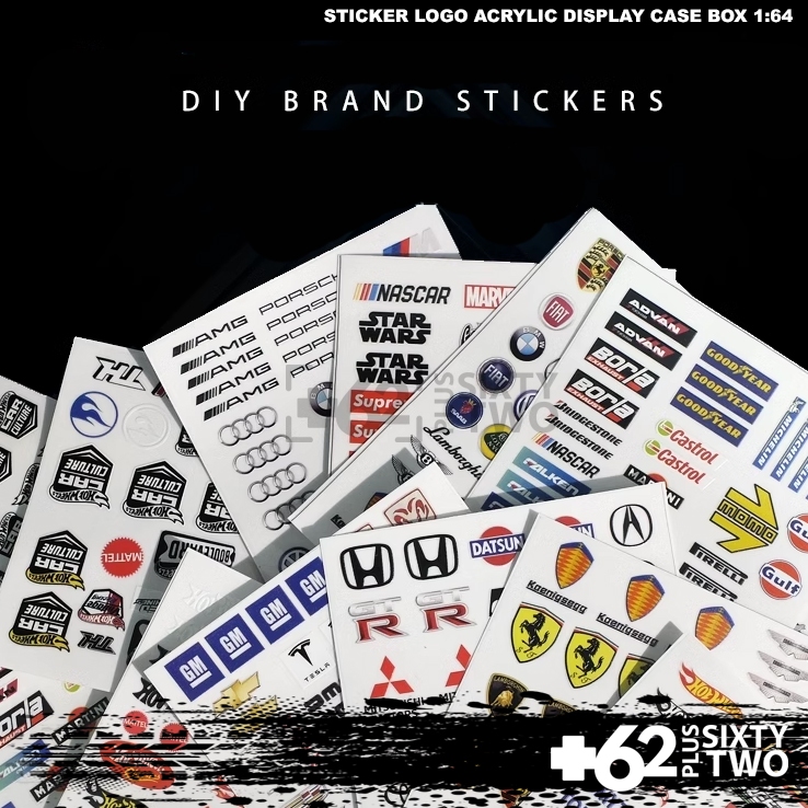 Micro Sticker Logo for arclyric Logo sticker kecil untuk aklirik 1:64 Sticker Hot Wheels Sticker log