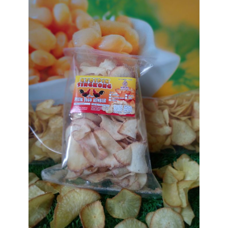 

KERIPIK SINGKONG RASA JAGUNG MANIS RENYAH SUDAH LABEL HALAL DAN P-IRT 250 Gram