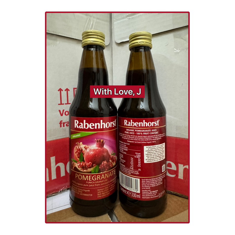 

RABENHORST POMEGRANATE ORGANIC PURE JUICE ( 330 ML )