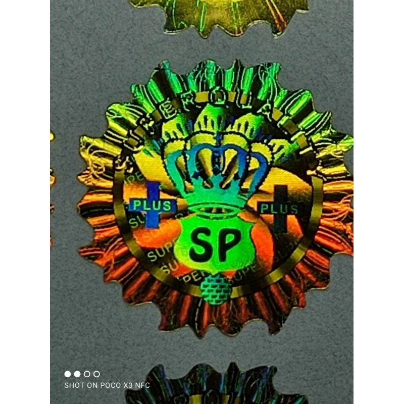 

stiker hologram mahkota SP+