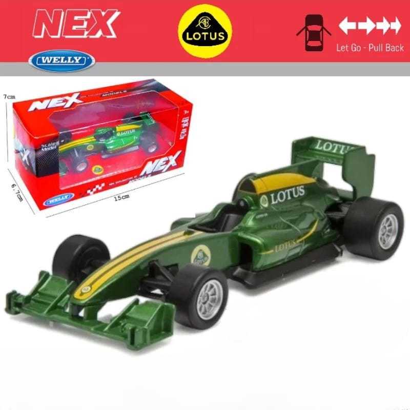 DIECAST MINI MOBIL F1 LOTUS T125 1:36 PULL BACK