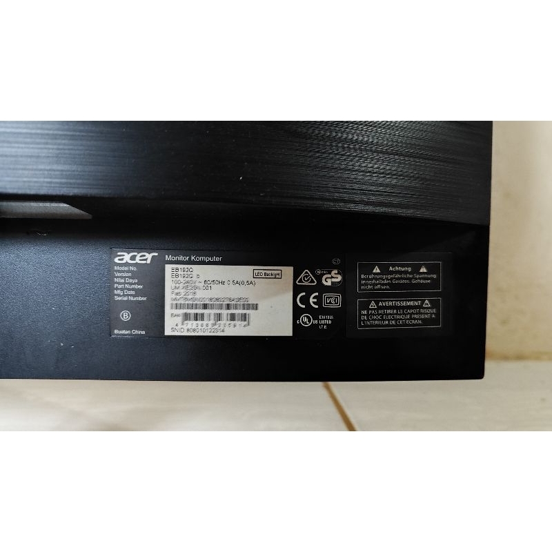 Monitor PC Acer EB192Q