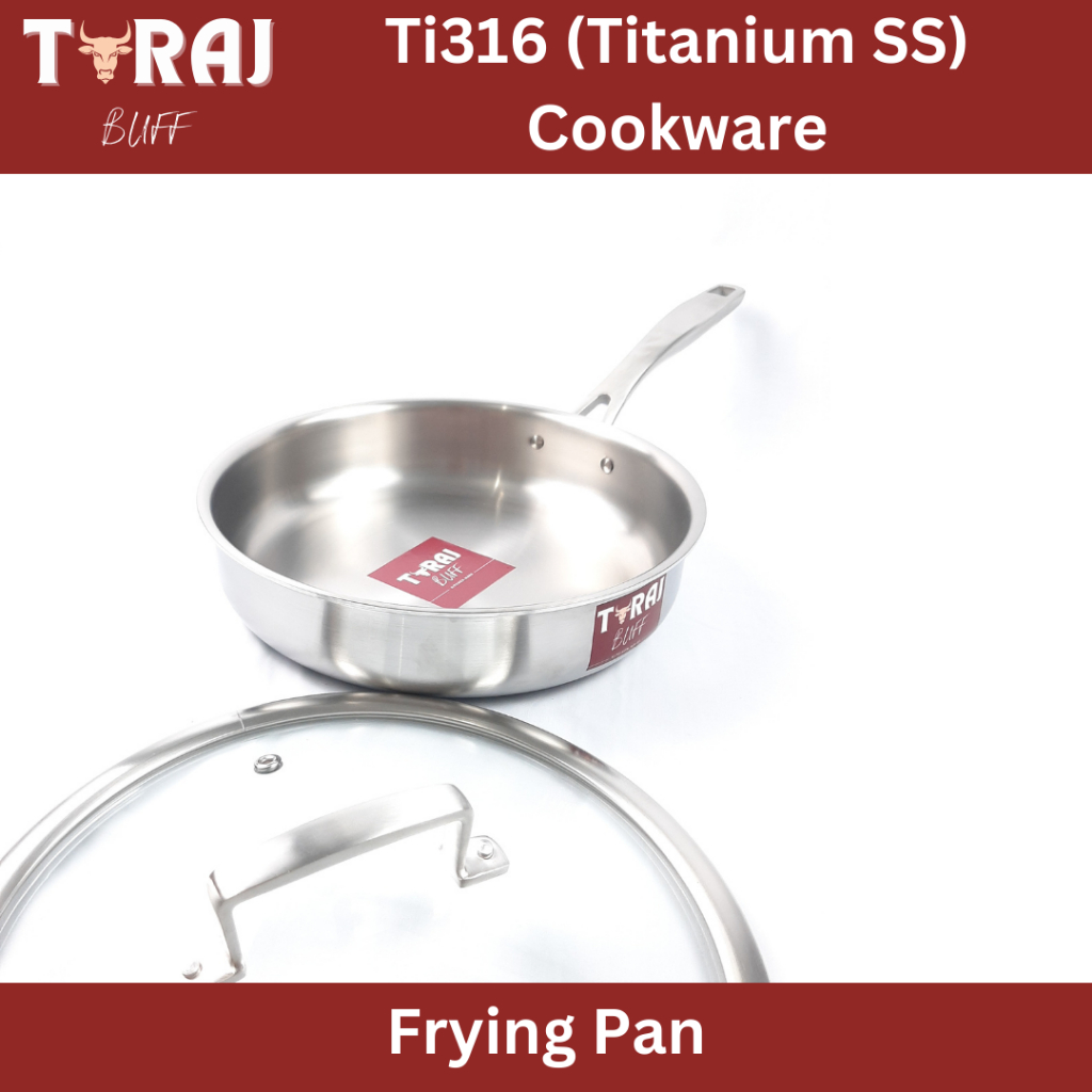 Frying Pan Titanium Cookware TORAJBUFF 316Ti 24Cm Titanium Frying Pan