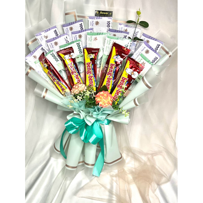 

BUKET UANG 20 LEMBAR & 5 BENG-BENG (UANG MAINAN) *harga yang tertera itu hanya jasa buket