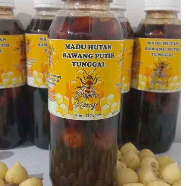 

madu asli bawang tunggal 650 gram free kardus packing baru