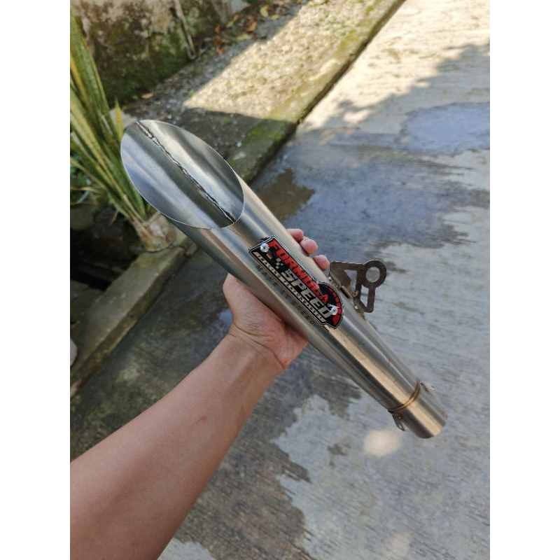 Silincer Racing Free Flow Original Formula Speed Indonesia inlet 50 mm untuk semua motor all matic .