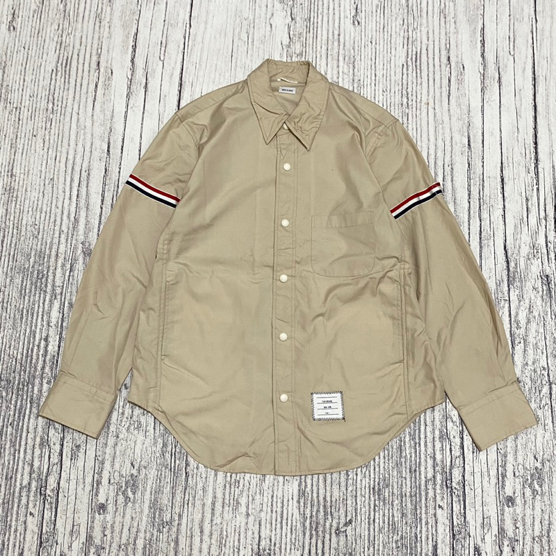 jacket thom browne solid armband shirt