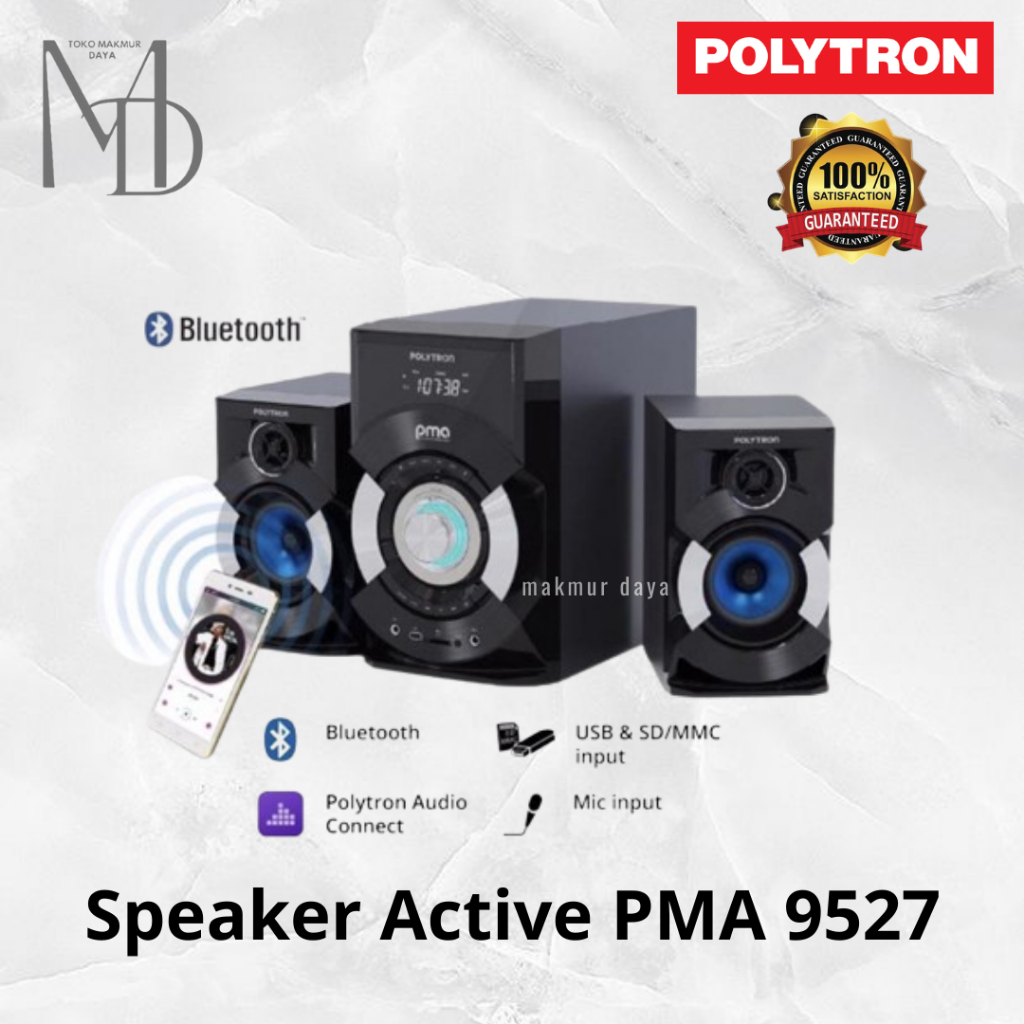 Polytron Speaker Active PMA 9527 / PMA9527 / PMA-9527 Multimedia Super Bass