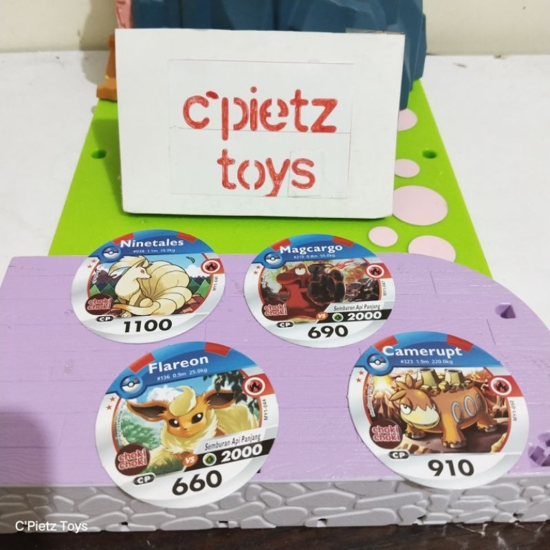 Kartu Tazos Choki Choki Pokemon Medallion - Pokemon Blue Card Series (Second/Preloved)