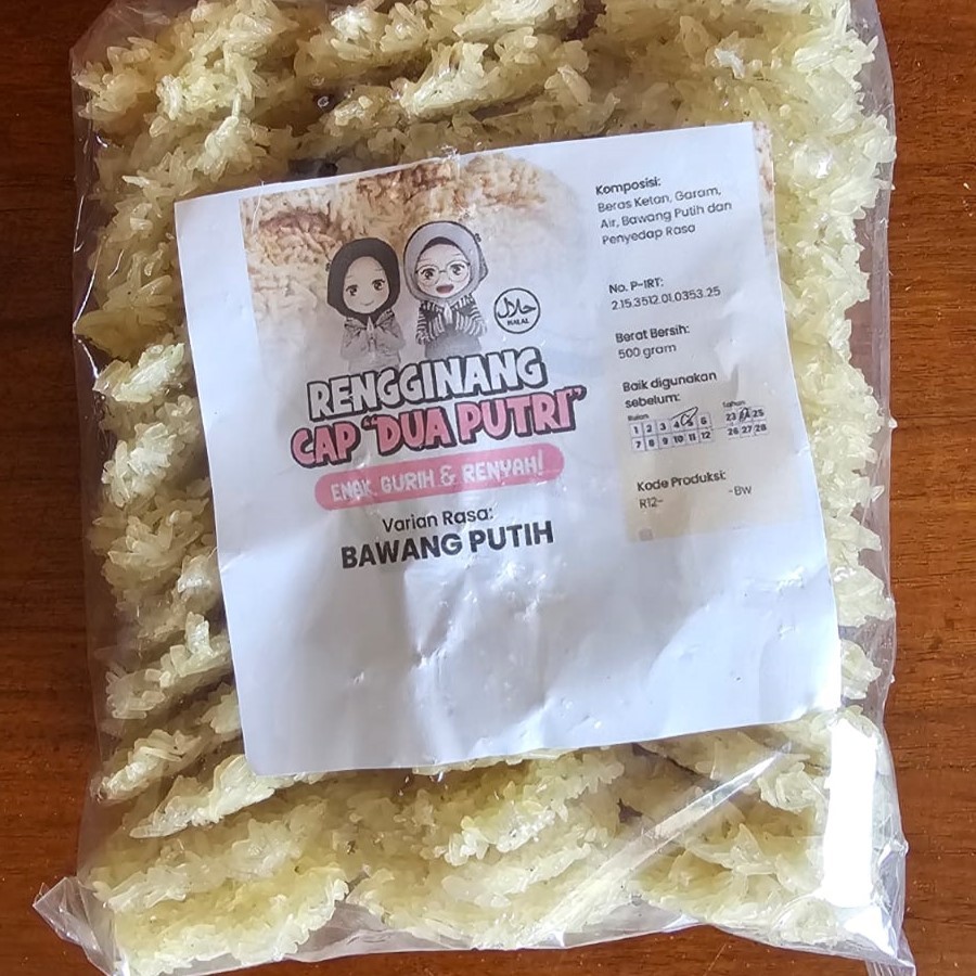 

rengginang asil situbondo kerupuk beras ketan (kerupuk rengginang beras ketan rasa bawang, terasi, cumi) Cap Duo Putri 500gr