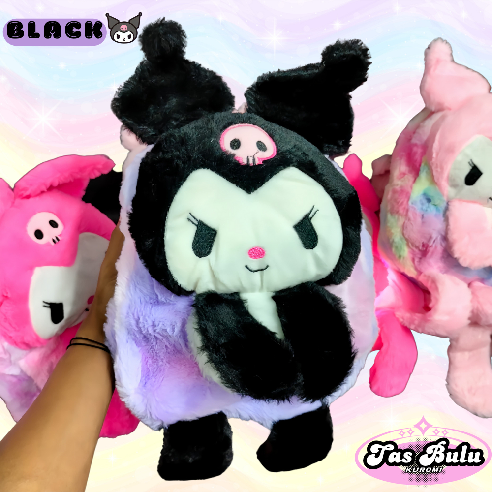 SMARTGIRL Tas Anak Perempuan Bulu Bulu / Tas Ransel Anak Bulu Lucu 01040