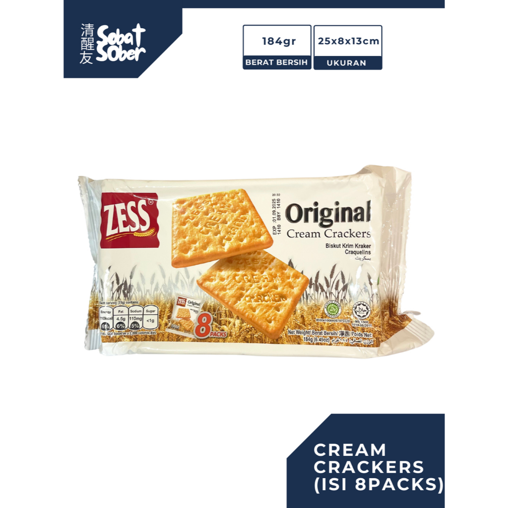 

ZESS Original Cream Crackers Biskuit Krim Kraker Craquelins (ISI 8 PACKS)