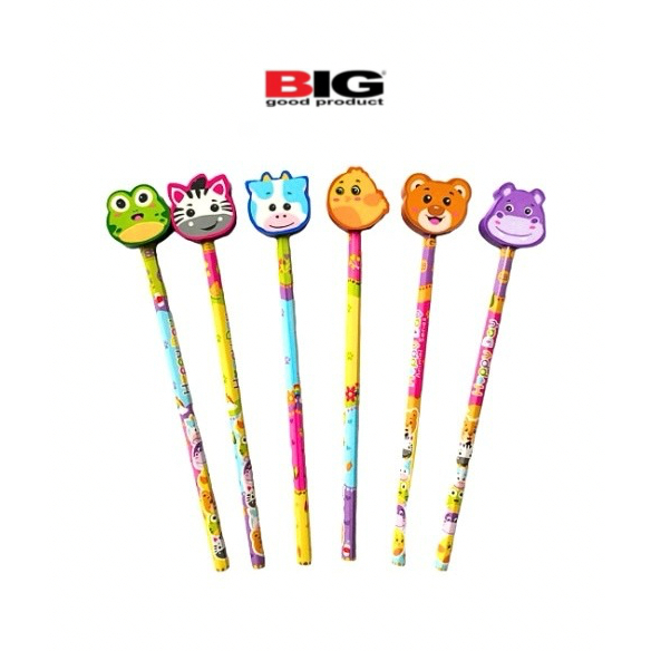 

Pensil Big 2B & Penghapus Hewan Lucu Graphite Pencil PS-888