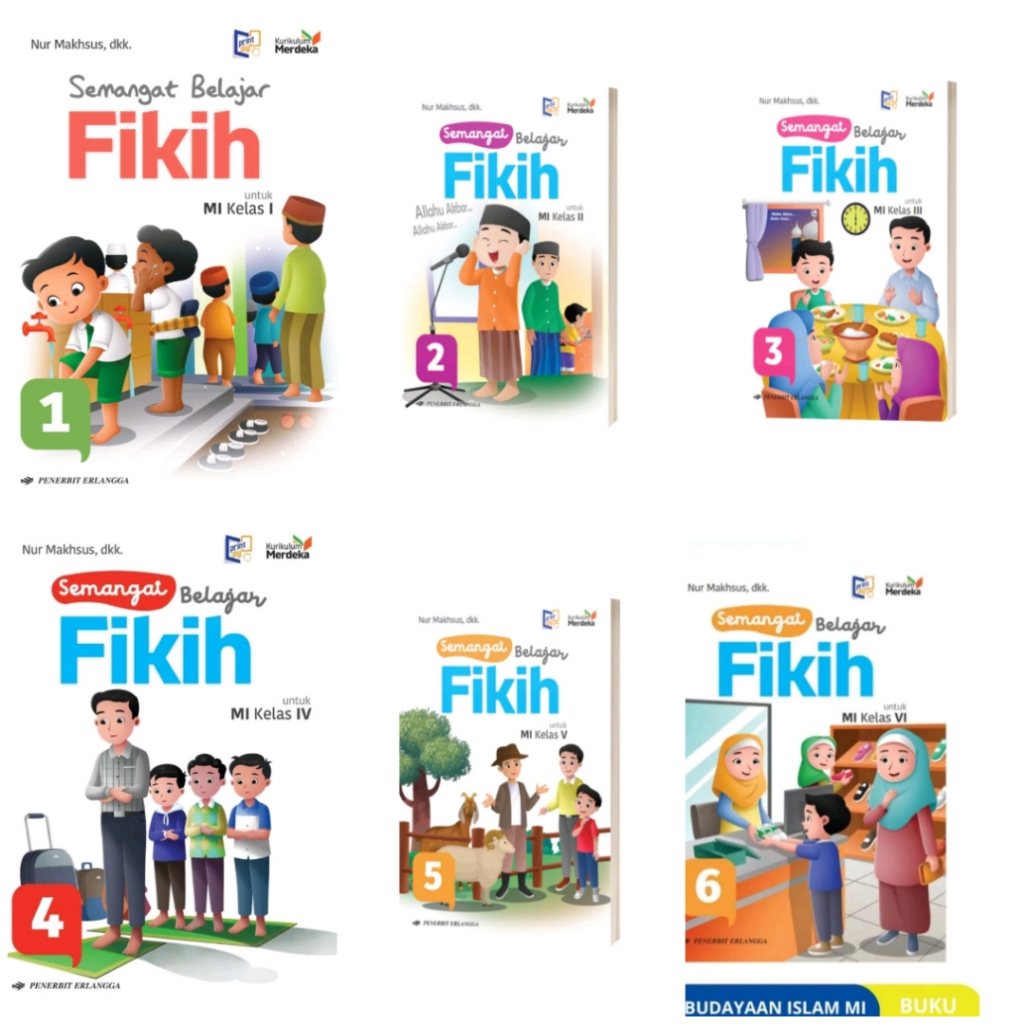 ORI harga satuan buku teks semangat belajar FIKIH kurikulum merdeka untuk SD/mi kelas 1-6 penerbit E