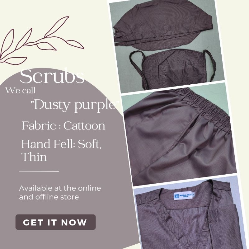 Scrub Cotton Fabric (Baju OK Bahan Katun) Warna Dusty Purple, Our New Product