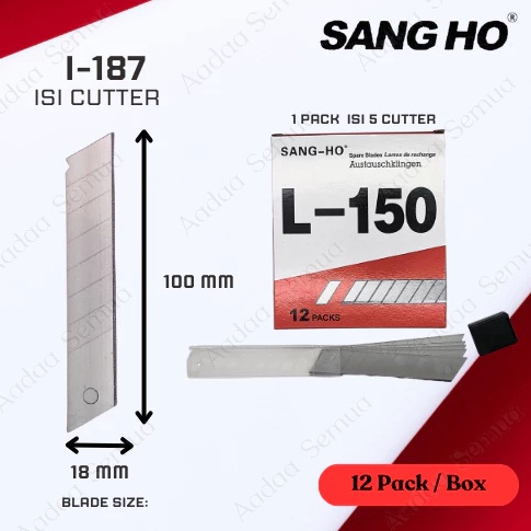 

KODE R9H7 ISI CUTTER BESAR SANGHO L15 ISI REFILL CUTTER TAJAM 1 Box isi 6 PCS