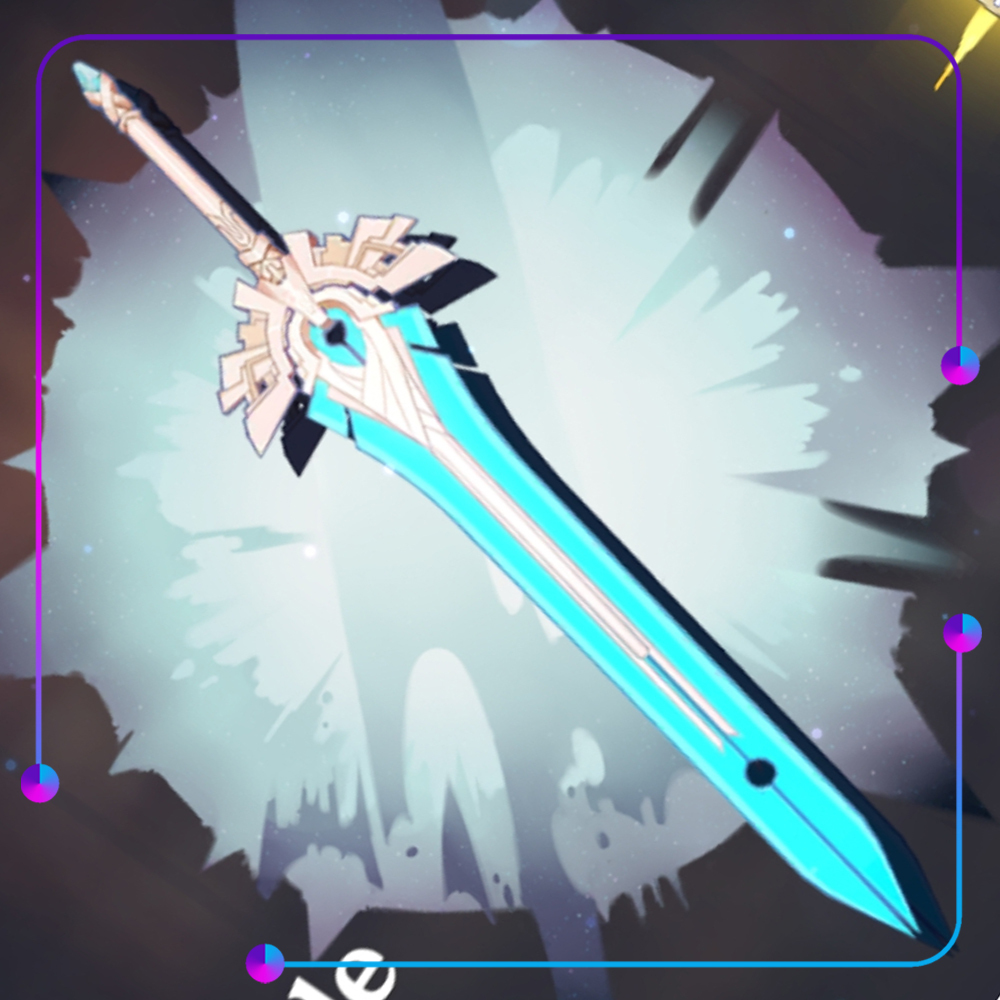 Genshin Impact Properti - Skyward Pride - Mainan Pedang Kayu Replika