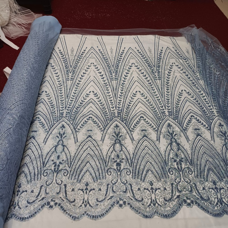 (COD) Kain Tulle Sugar Candy Crush | Motif Terbaru | Motif Elisap | Full Mutiara | Kain Meteran