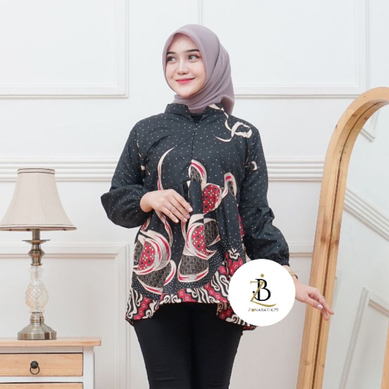 BLOUSE BATIK WANITA | ATASAN BATIK WANITA | KEMEJA BATIK WANITA DEWASA