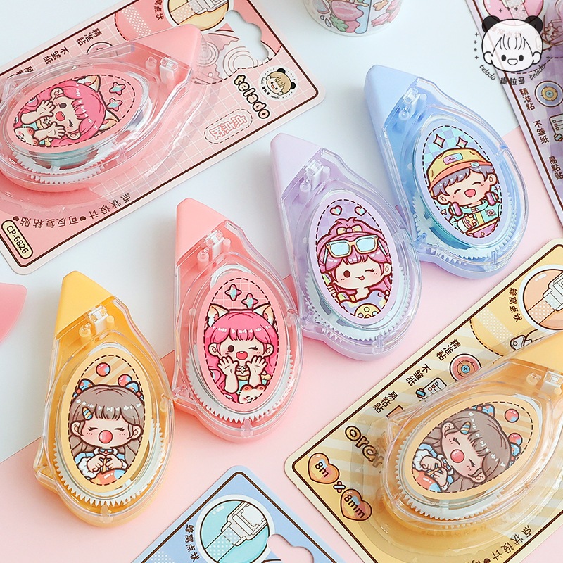 

Roller Double Tape Glue Tape Lem Kertas Selotip Motif Dodogirl 8M Import