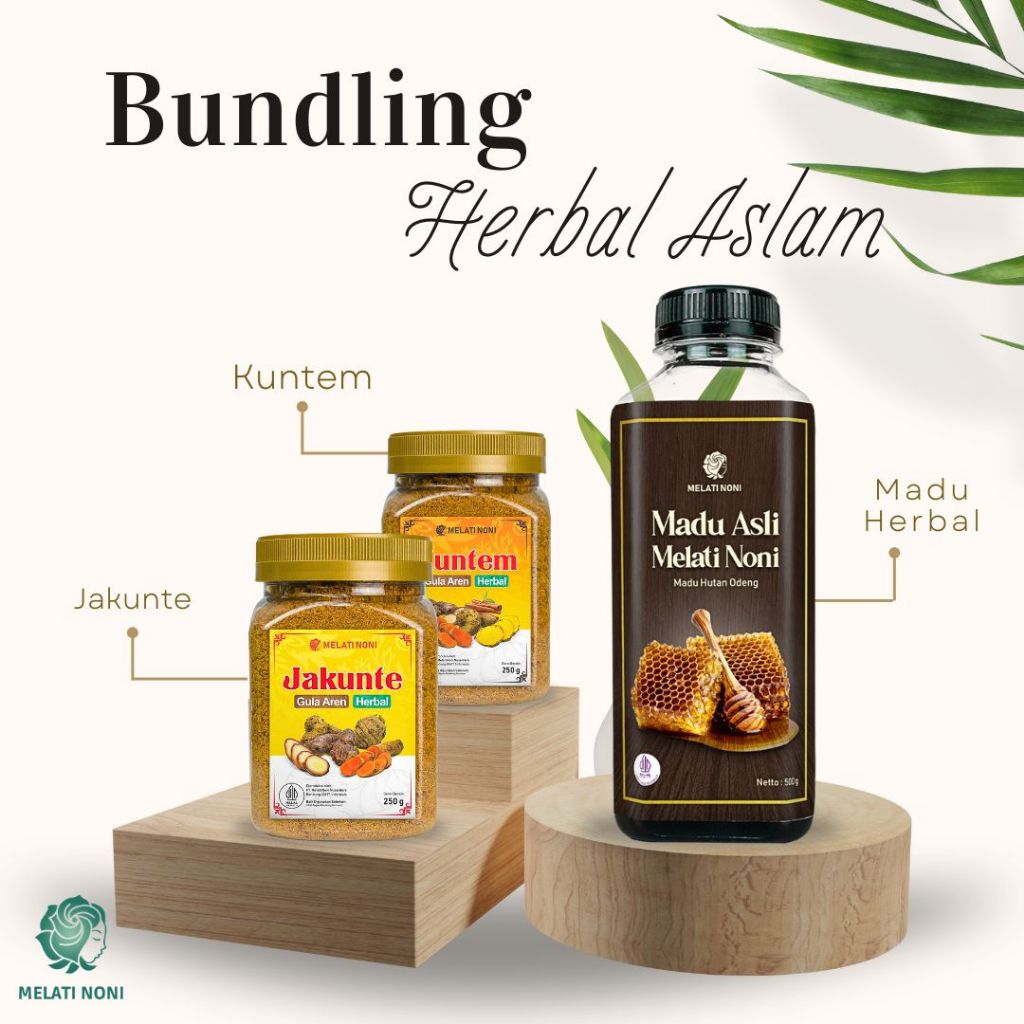 

Melati Noni Bundling Aslam Jakunte Kuntem Herbal Kunyit Temulawak Jahe Merah Madu Asli Kaliandra