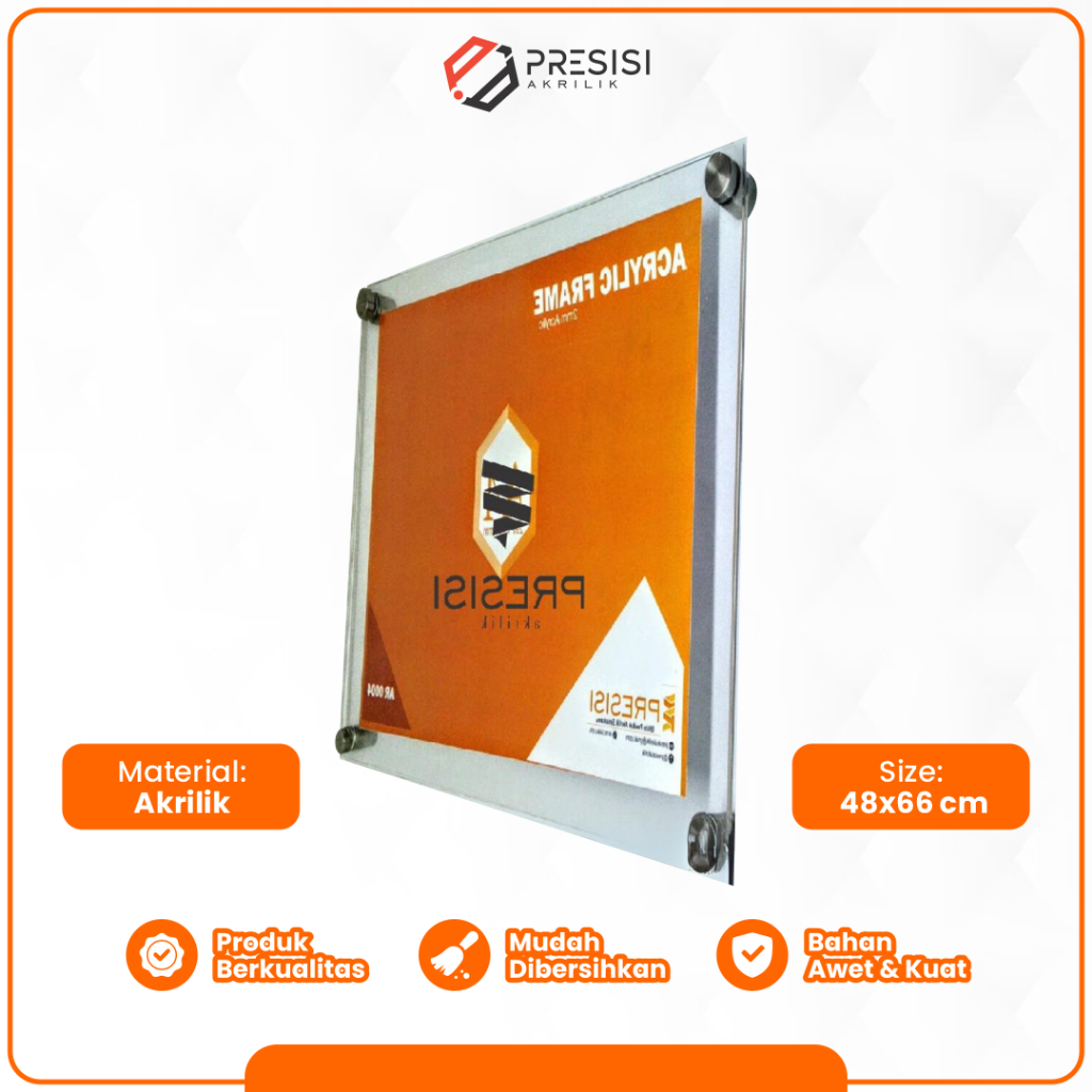 

Frame Bingkai Display Poster Menu Dinding Akrilik Tebal 2mm Ukuran A2