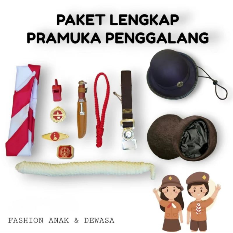 ALAT PRAMUKA PAKET ATRIBUT PRAMUKA PERLENGKAPAN PRAMUKA