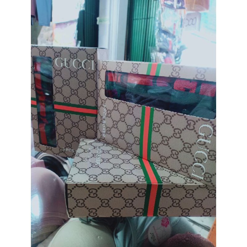 BOXER PRIA GUCCI || CD COWOK GUCCI ISI 3 PCS