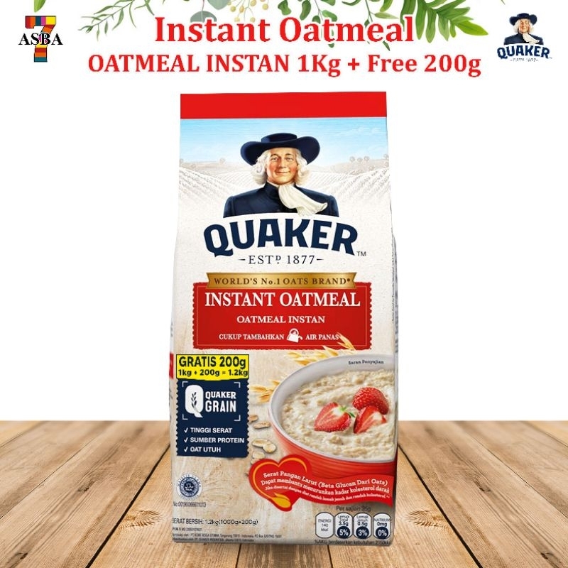 

Quaker instan Oatmeal (warna merah) 1200gr