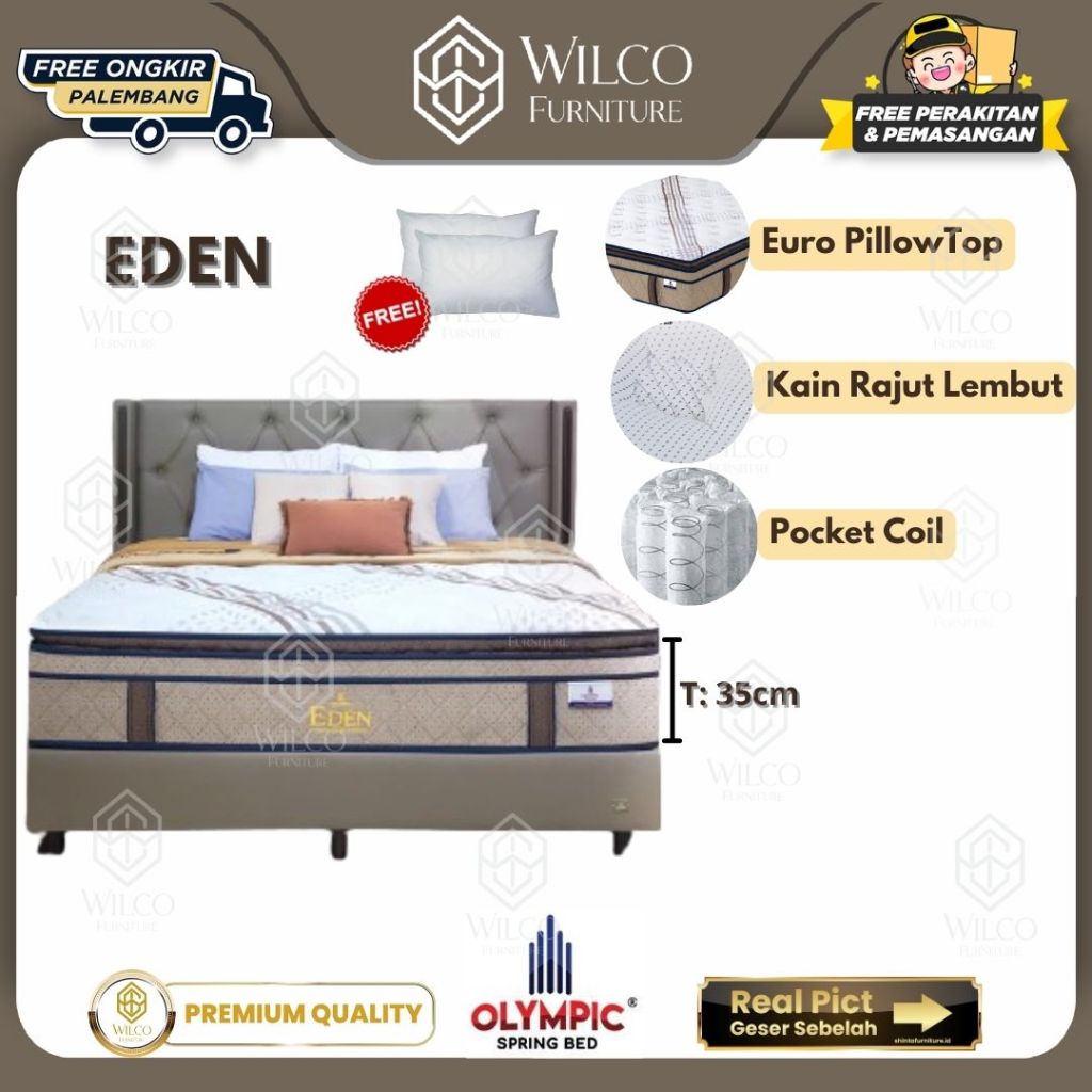 Matras Springbed Olympic EDEN / Kasur Springbed Pillow Top Olympic /Matras Murah Palembang - Matras 