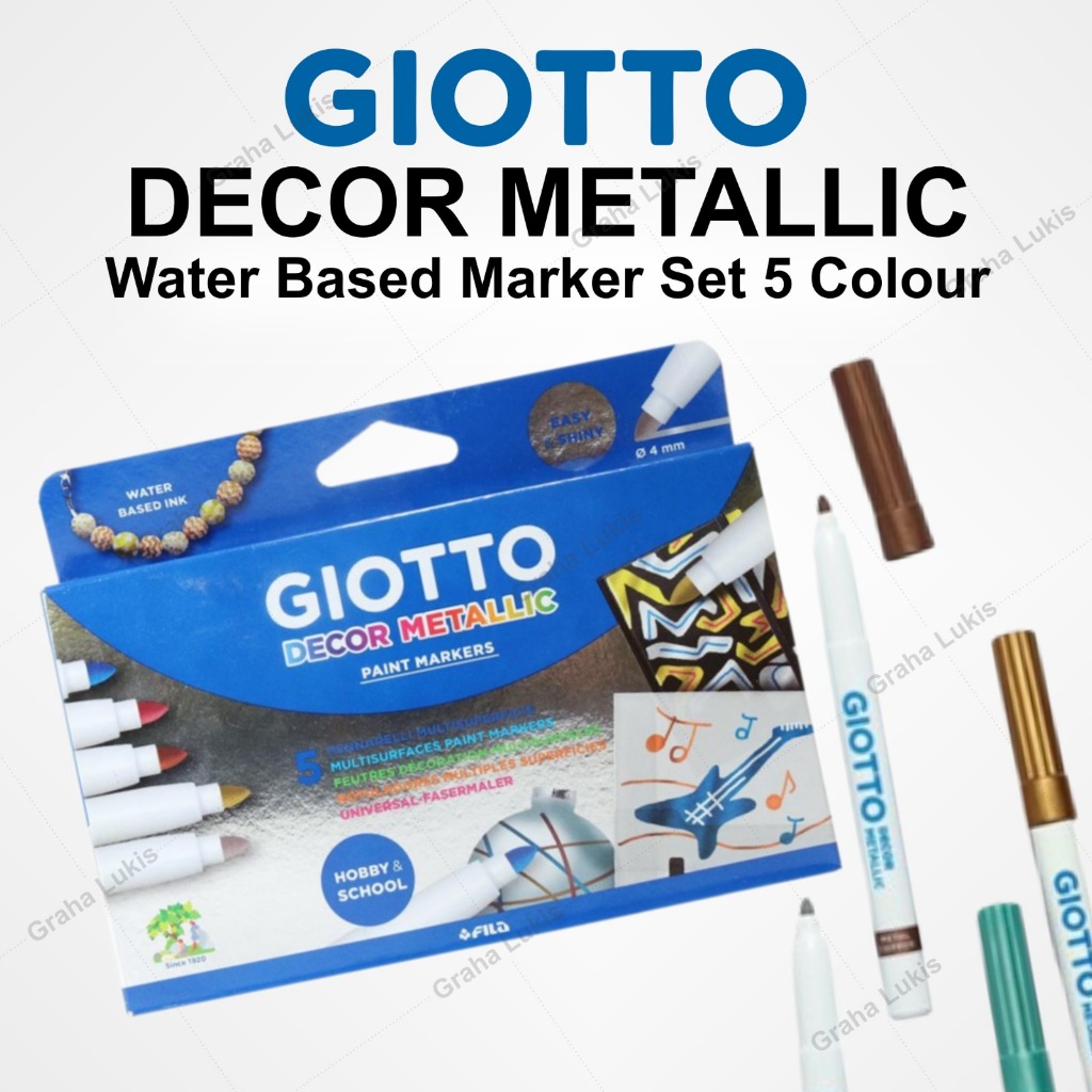 

Giotto Decor Metallic set isi 5 pcs - Paint Marker