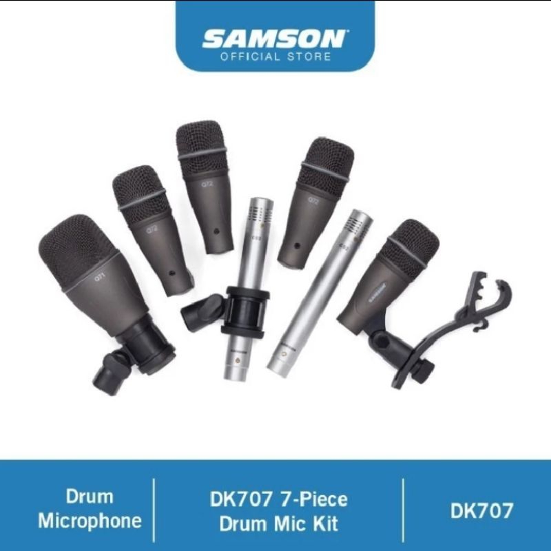 Samson DK707 7-piece drum mic kit/mic set