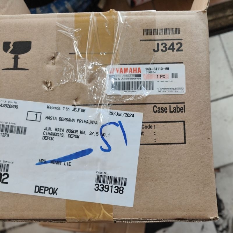 tangki fuel tank mio soul karbu (14d-f4110-00) ori yamaha