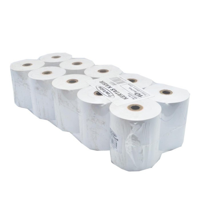 

KERTAS STRUK KASIR 1PLY 75X65 NCR TELSTRUK PAPER ROLL 1 PACK 10 ROLL 75 X 65 1 PLY
