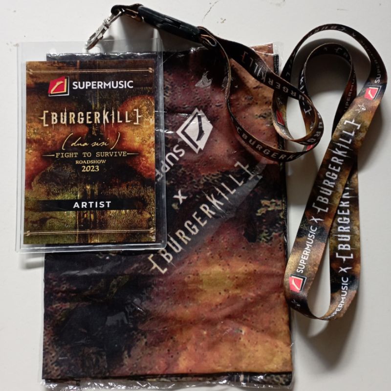 BURGERKILL BANDANA / SLAYER + LANYARD ID CARD #BURGERKILL #BANDANA #SLAYER #ORIGINAL