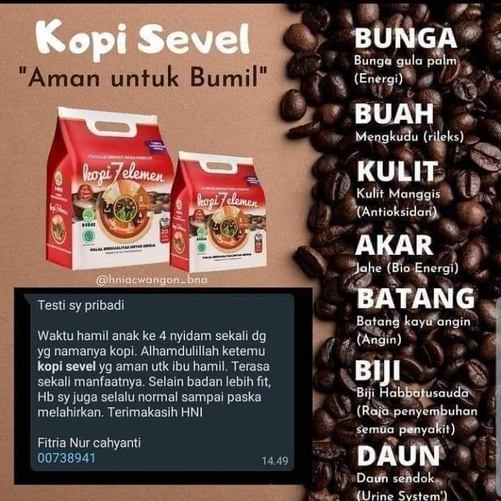 

KOPI SEVEL/KOPI HERBAL SEVEL/KOPI 7 ELEMEN