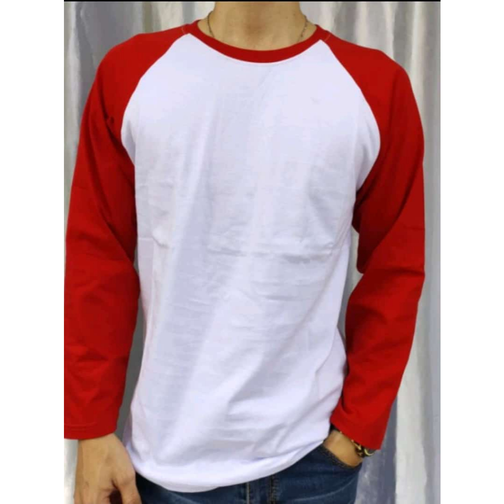 KAOS WANITA & PRIA POLOS | KAOS REGLAN MERAH PUTIH | KAOS BENDERA INDONESIA || KAOS MERAH PUTIH 17 A
