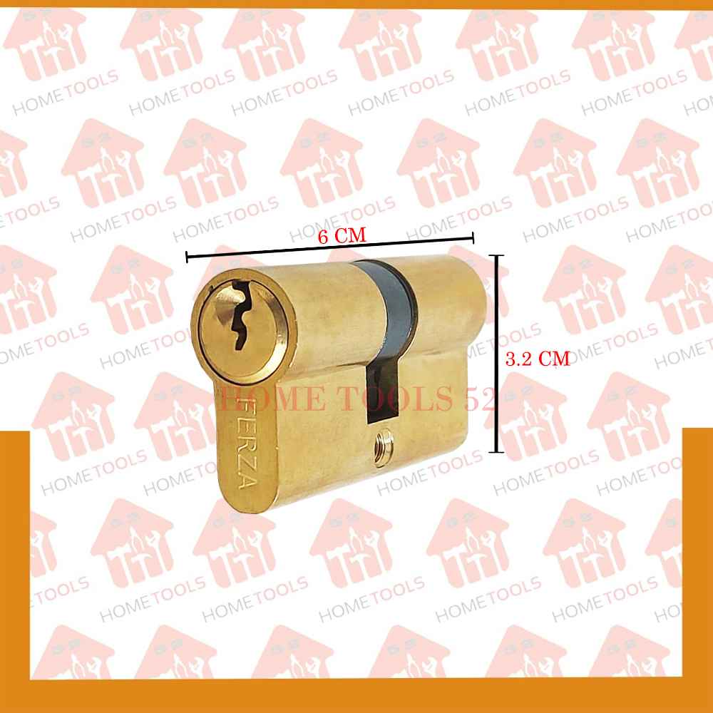 HANAFYU66 SILINDER KUNCI PINTU FERZA SILINDER KUNCI KUNINGAN BESAR 60MM
