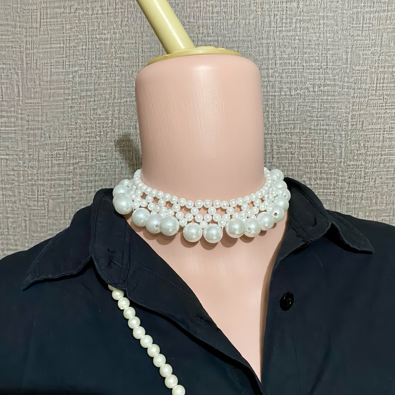 FANMY | aylin pearl  | pearl necklace style | kalung mutiara unisex | kalung mutiara polos | kalung 