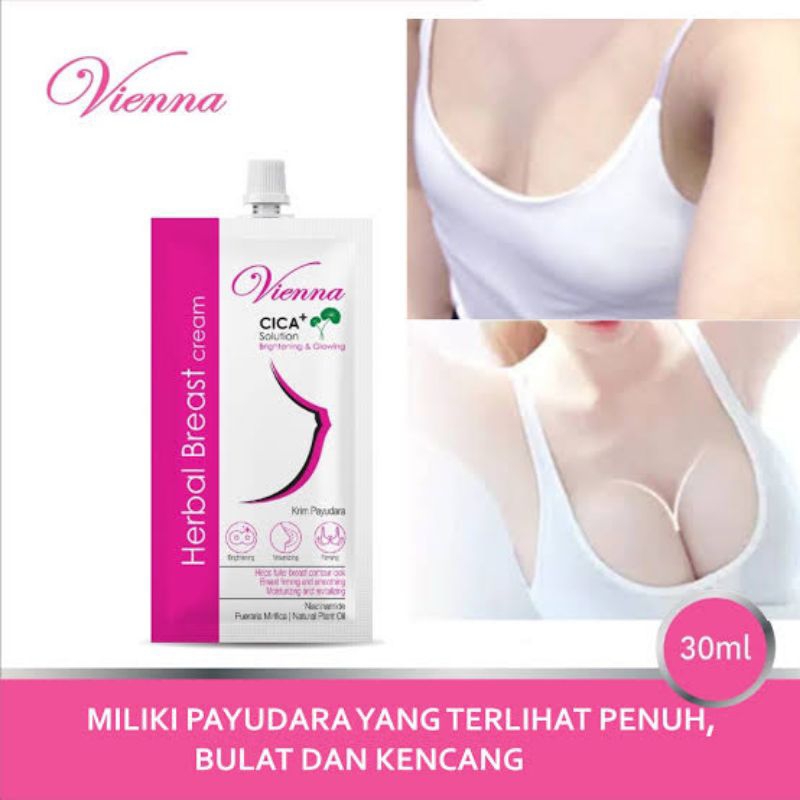 Vienna Herbal Breast Cream Cica + Solution Brightening + Glowing Krim Payudara