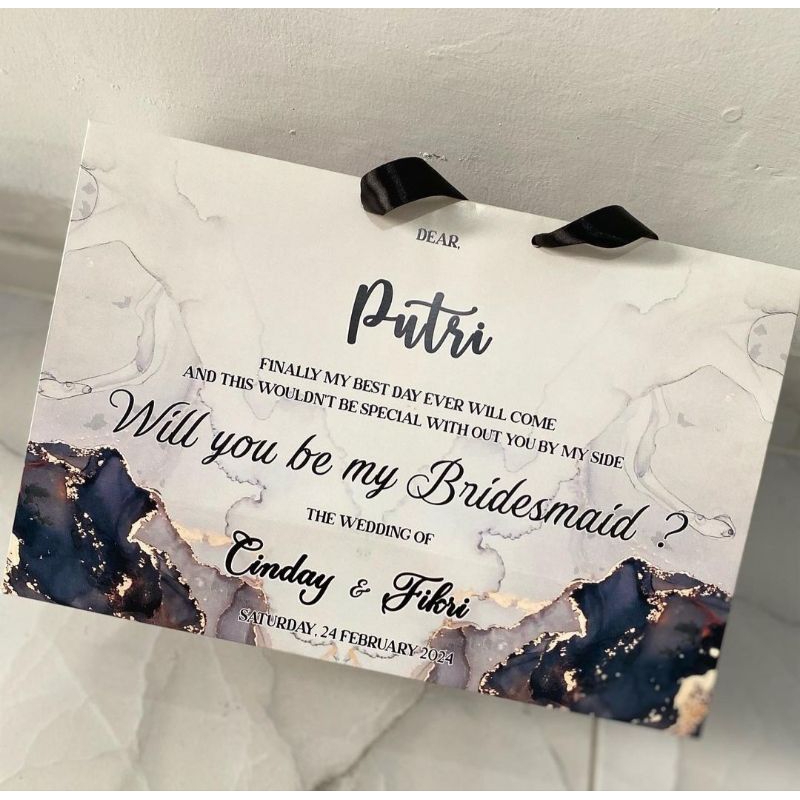 

PAPERBAG CUSTOM BRIDESMAID/GROOMSMAN