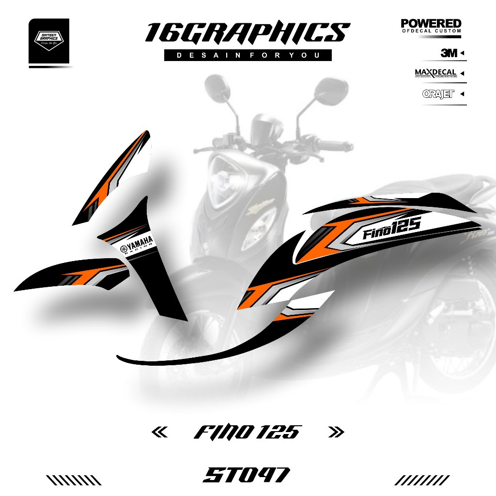 Striping Fino 125 New Grande Sporty - Stiker Striping Yamaha Fino 125