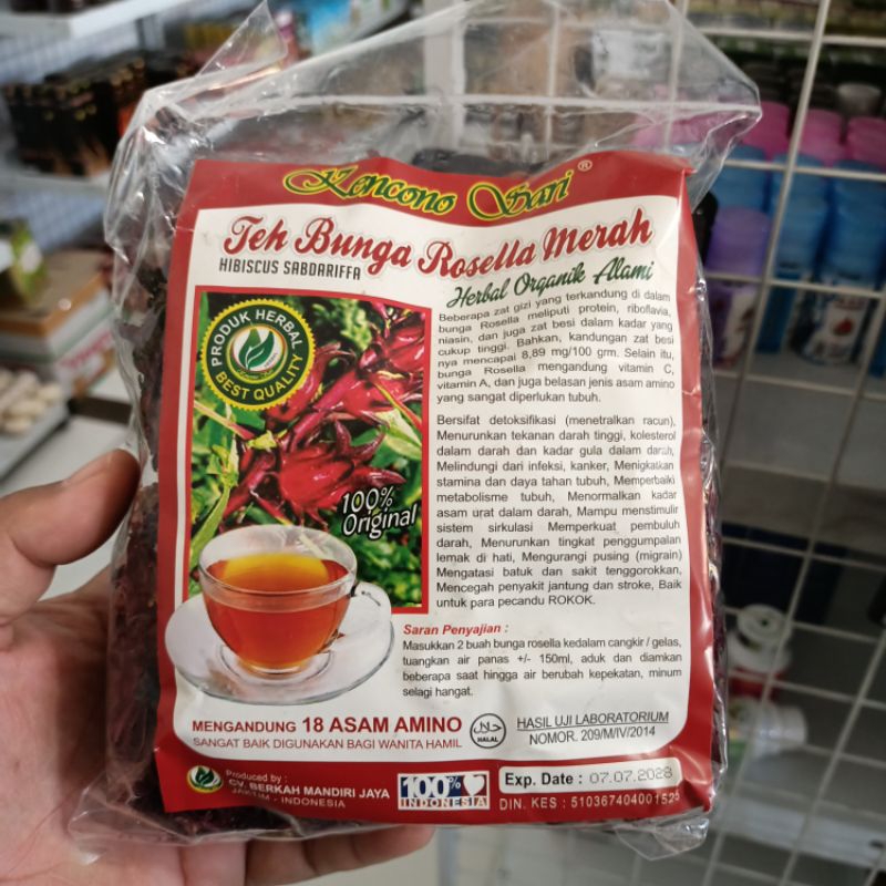 

Teh Bunga Rosella Merah Premium Kencono Sari Curah