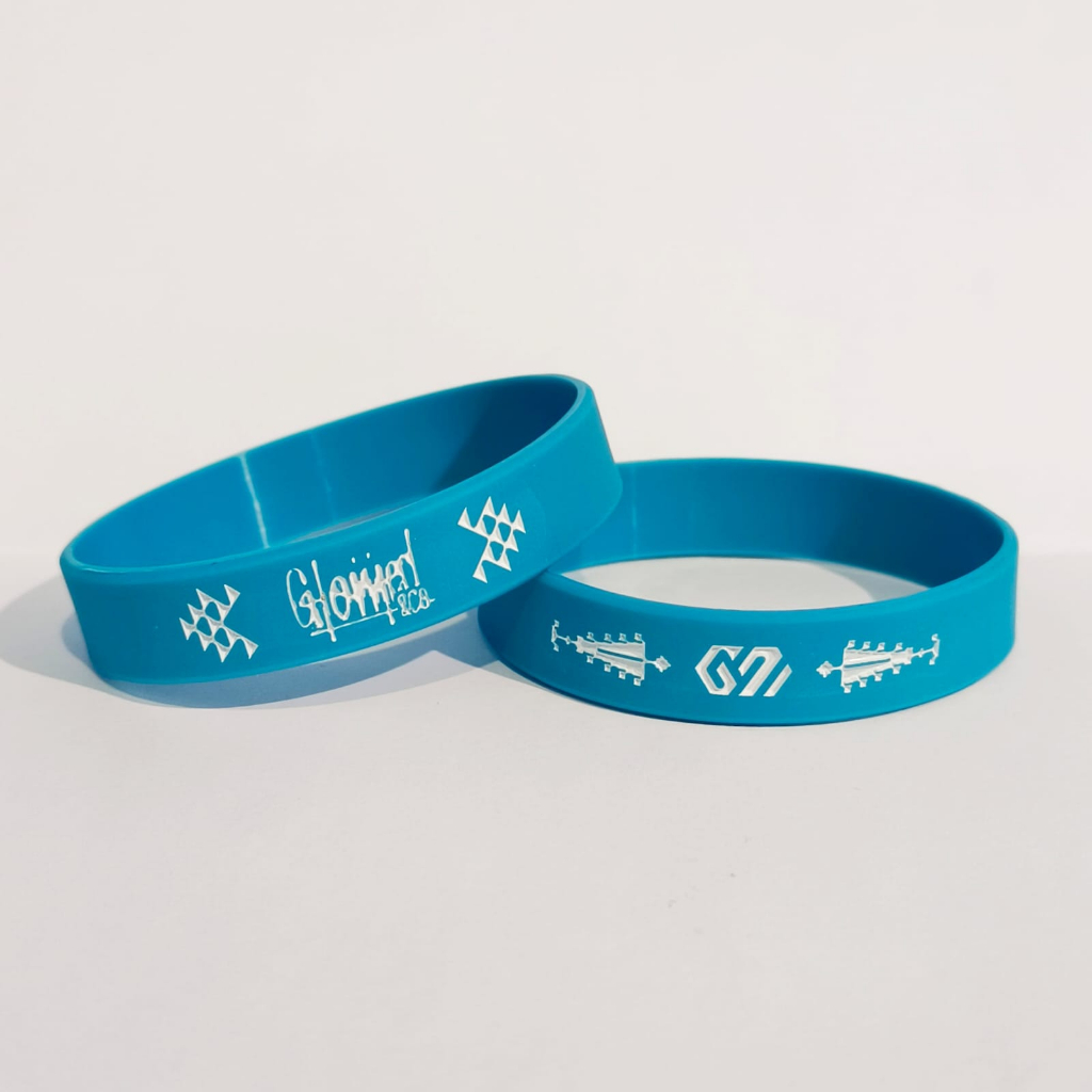 GLOMED&CO Gelang Tatreez Palestina Pria Wanita Karet Rubber Silikon Desain Etnik Tradisional Motif S